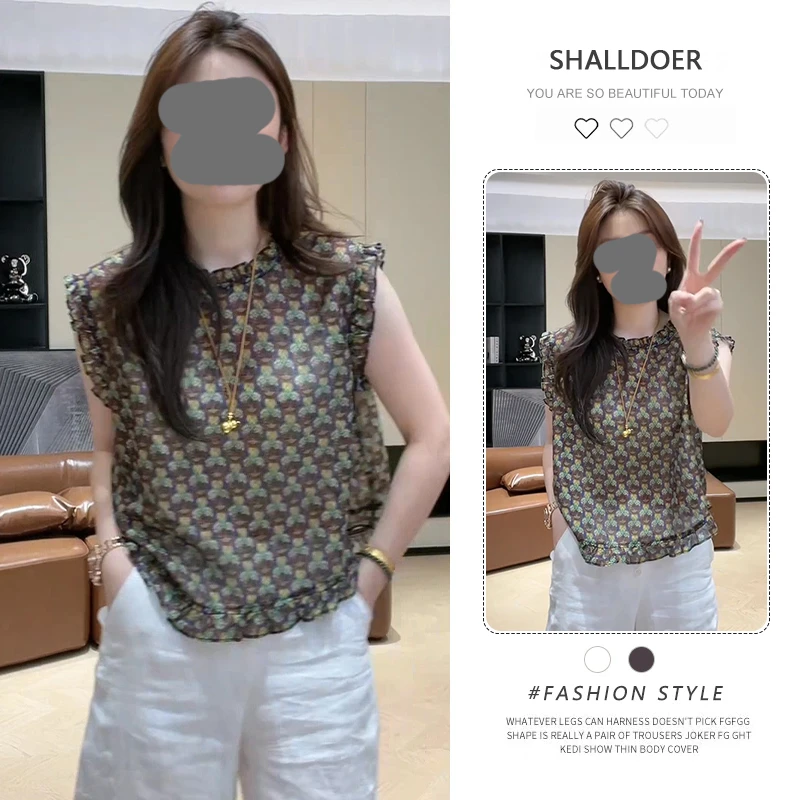 2025夏季爆款宽松休闲宽松韩版轻奢透气时尚小众舒适的上衣