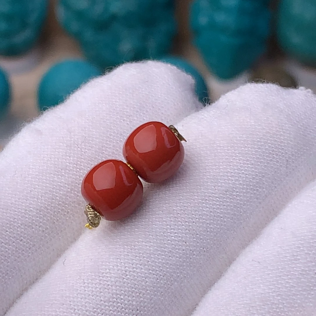 未镶嵌南红玛瑙珠宝奇石7.5mm