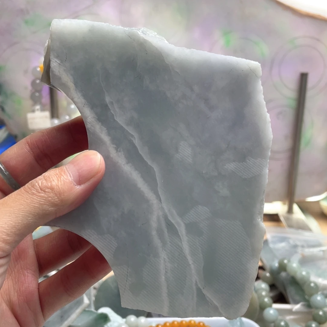 特***星翡翠未镶嵌挂件K缅甸天然翡翠片料