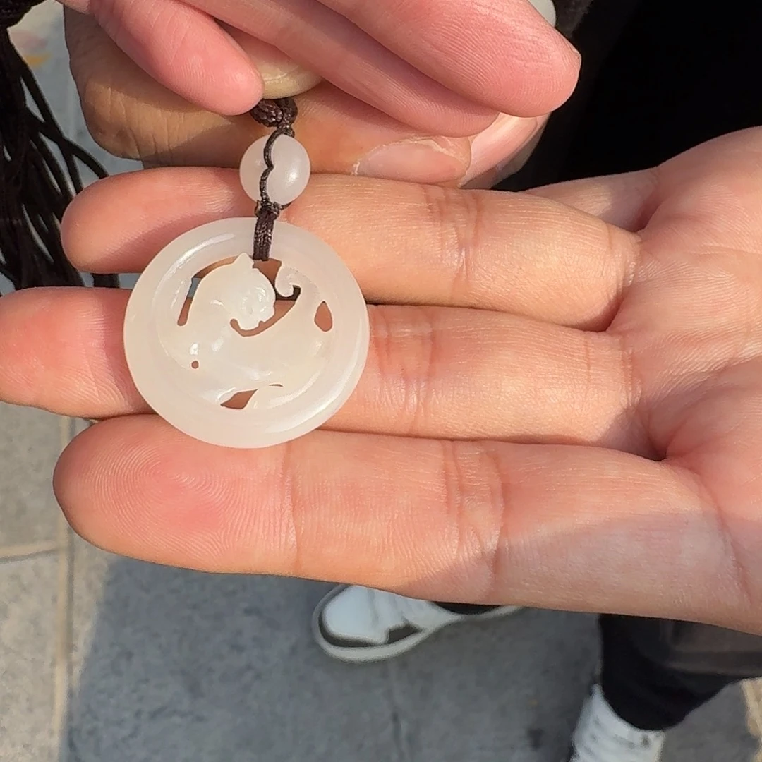 和田玉报喜未镶嵌218李哥青海料