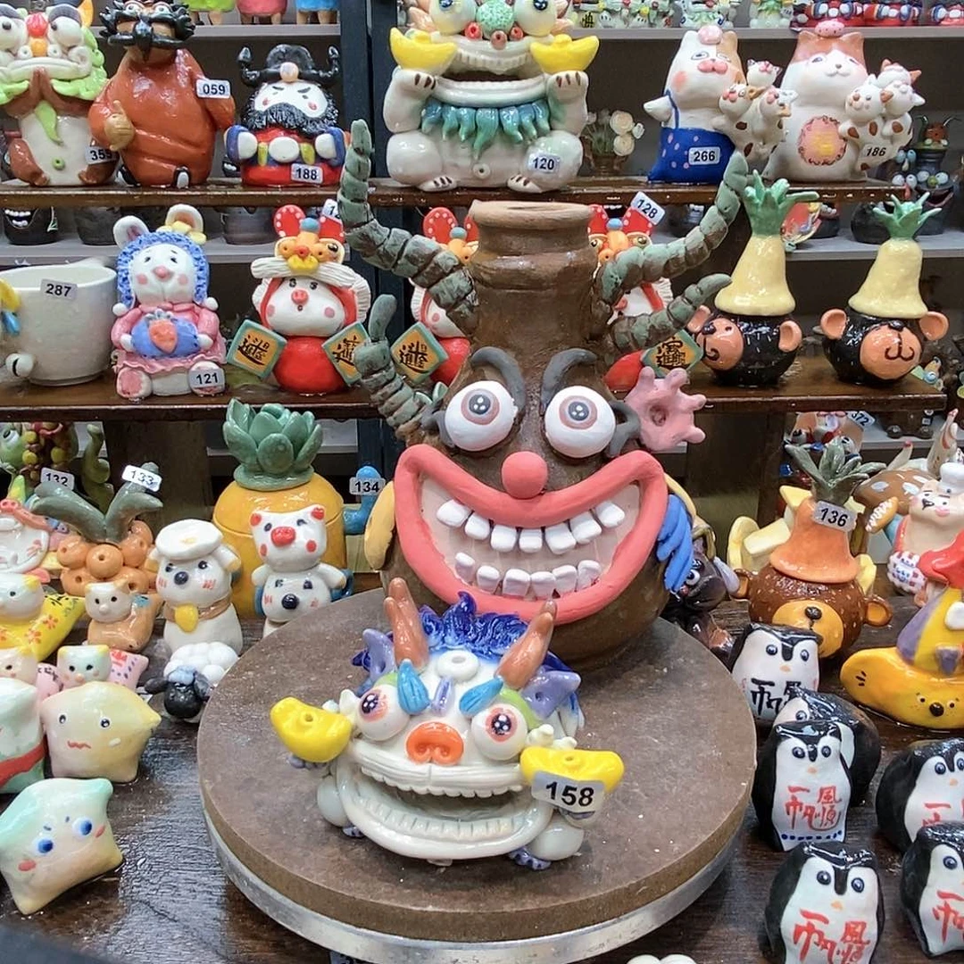 摆件?****?直播间手工抽象陶瓷摆件158组合