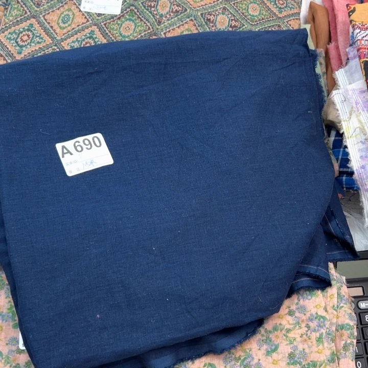 麻690蓝色亚麻棉1.5米福利