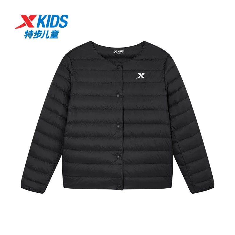 特步儿童冬季新款保暖羽绒服女童舒适百搭防风外套675326199008