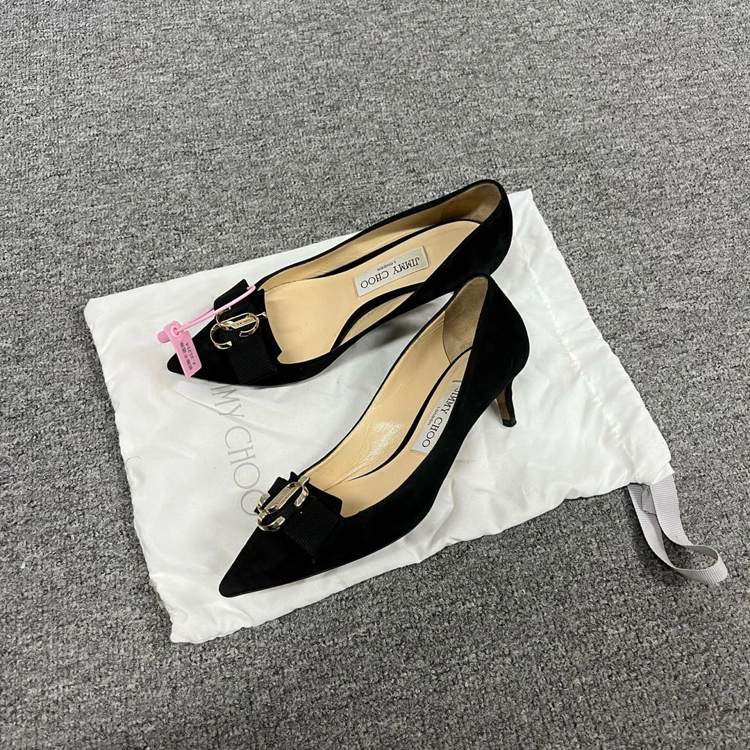 99新 JIMMY CHOO/吉米周 jimmy choo 黑色高跟鞋 36码