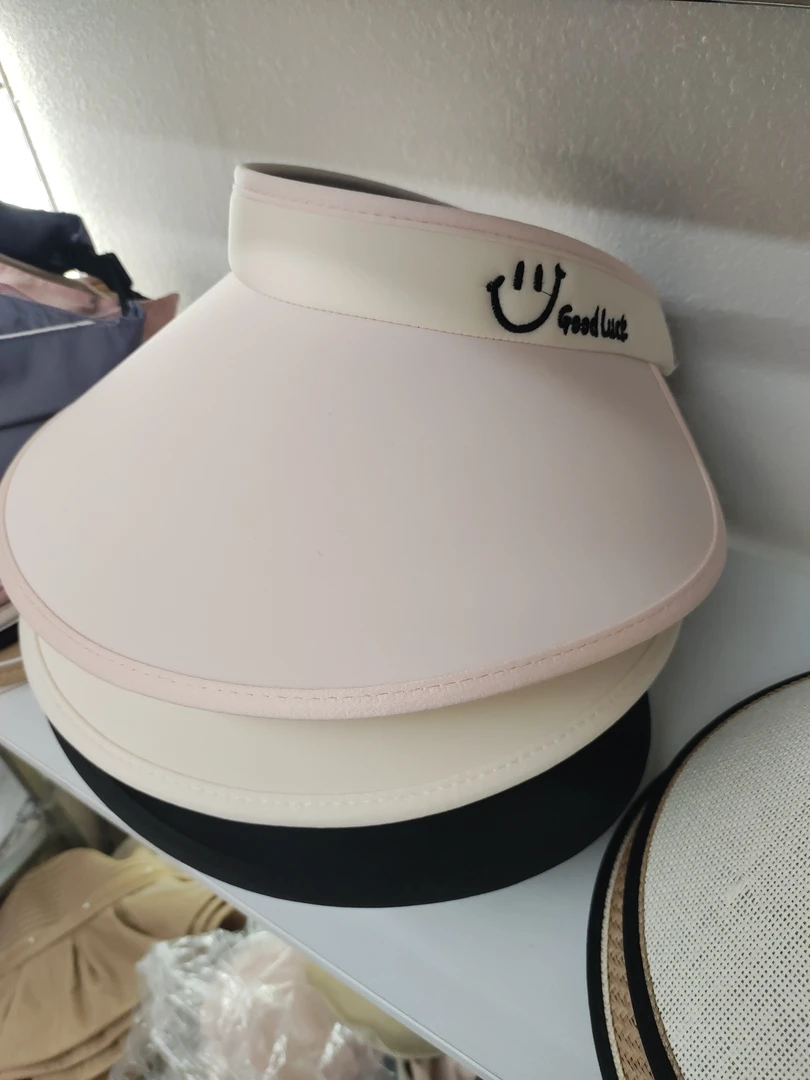 夏季笑脸冰丝防紫外线遮阳空顶帽