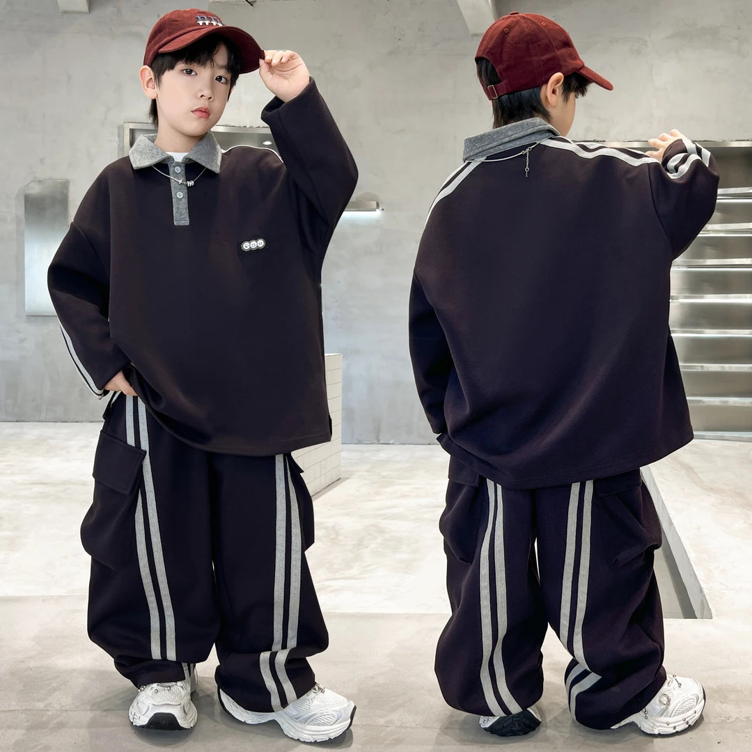 男童套装秋款2025新款儿童洋气韩版运动两件套衣服中大童男孩童装