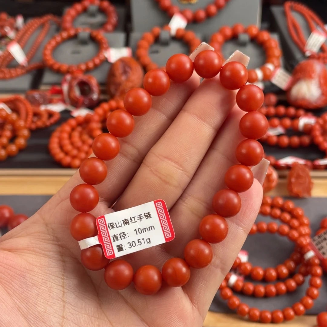 南红玛瑙未镶嵌手链保山南红单圈