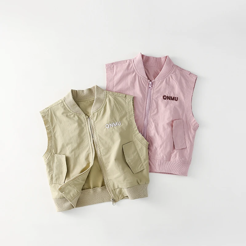 春秋季马甲韩版潮流男女童上衣中小童洋气童装QM66033