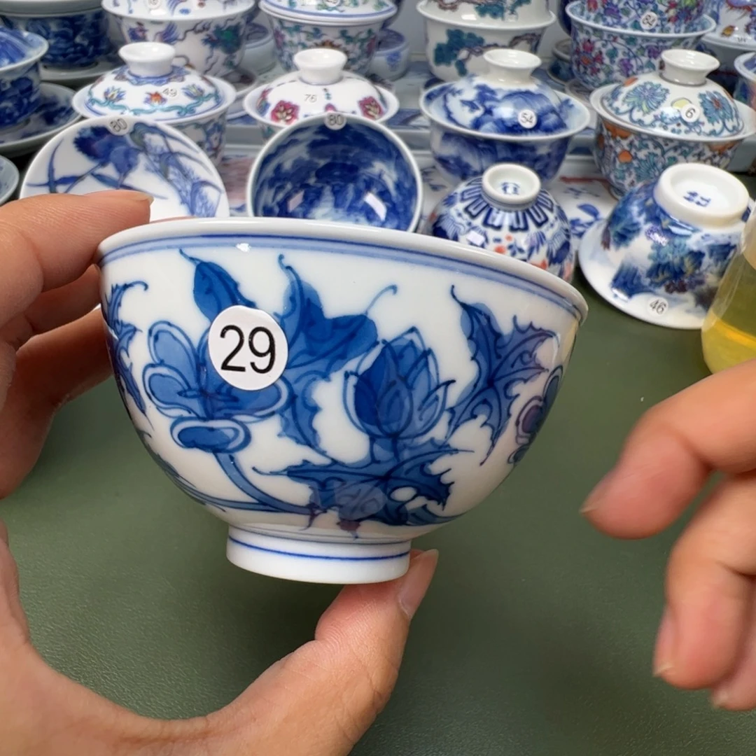 陶瓷景德镇纯手工纯手绘茶具木木29