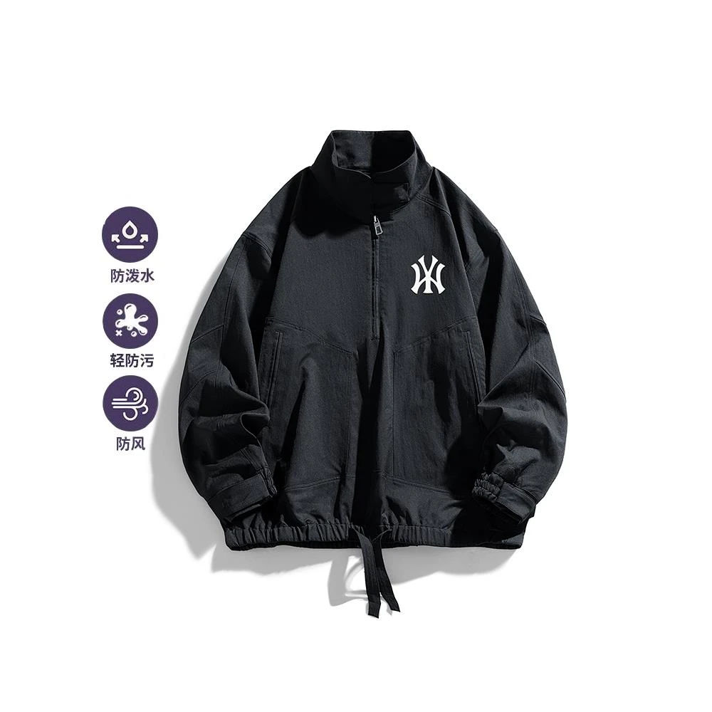 DeweLvum新款秋冬季百搭运动时尚立领夹克外套男女同款宽松休闲男