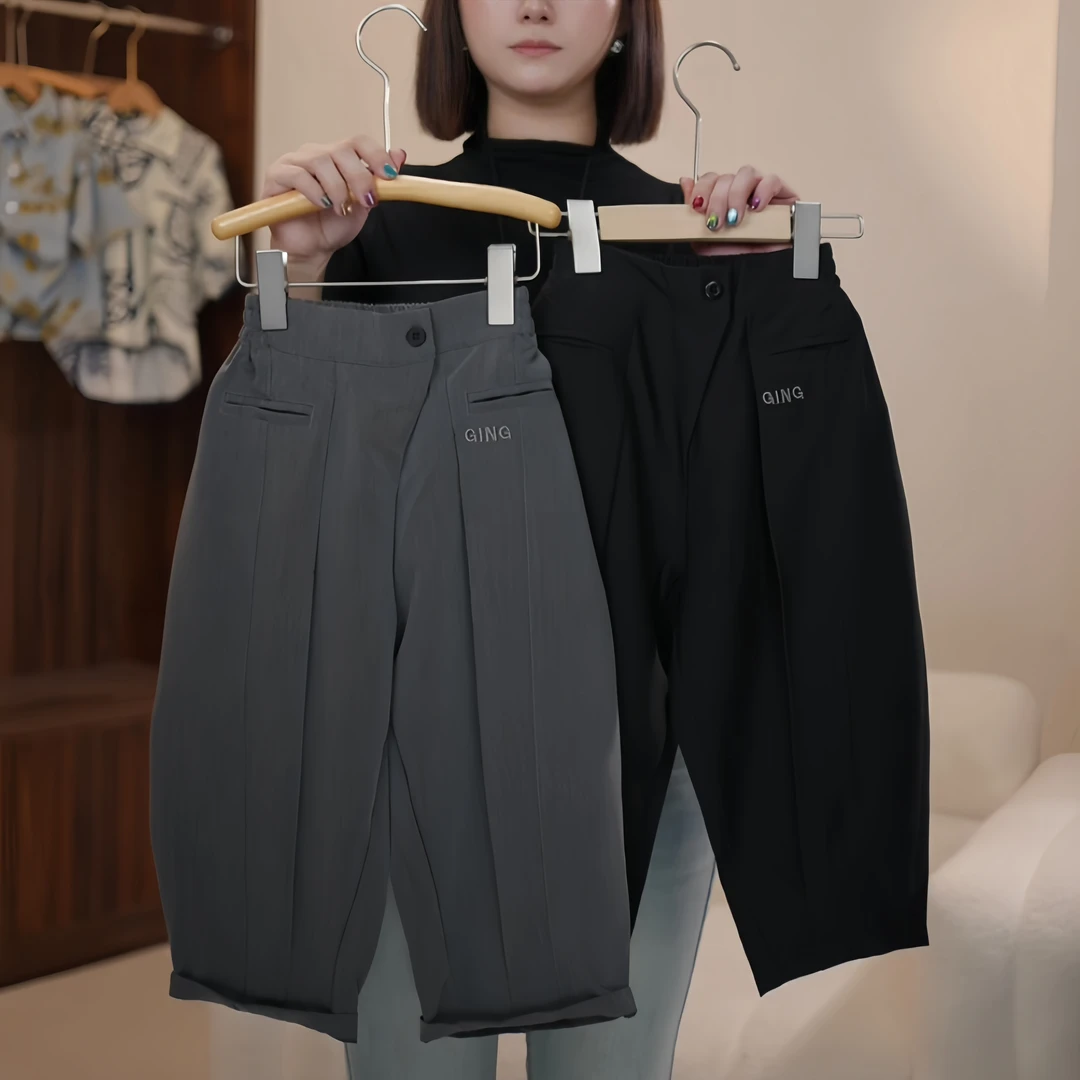 【鸭梨童品】新款透气男童秋季新款学院风西装长裤洋气儿童y10307