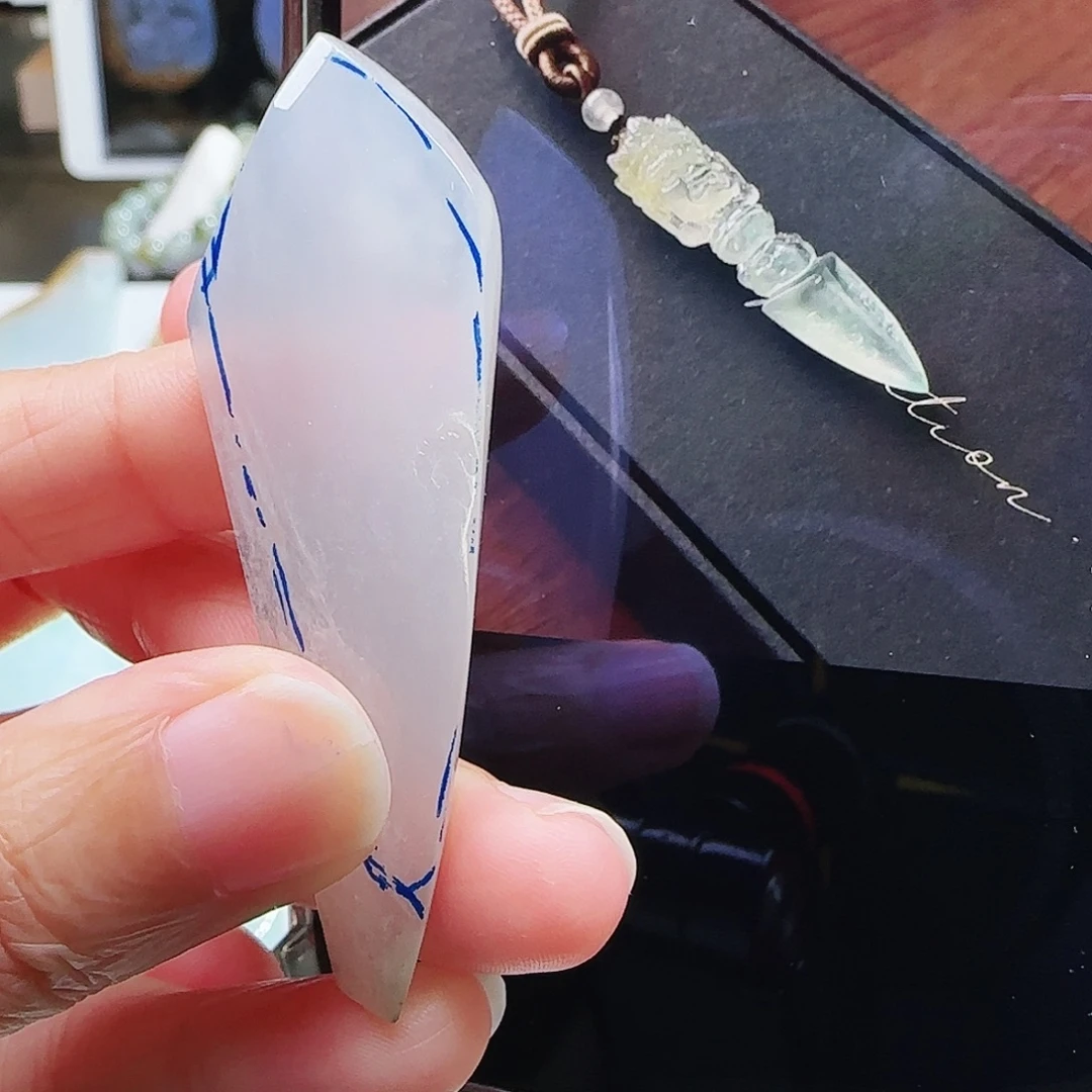 定制翡翠未镶嵌缅甸翡翠挂件