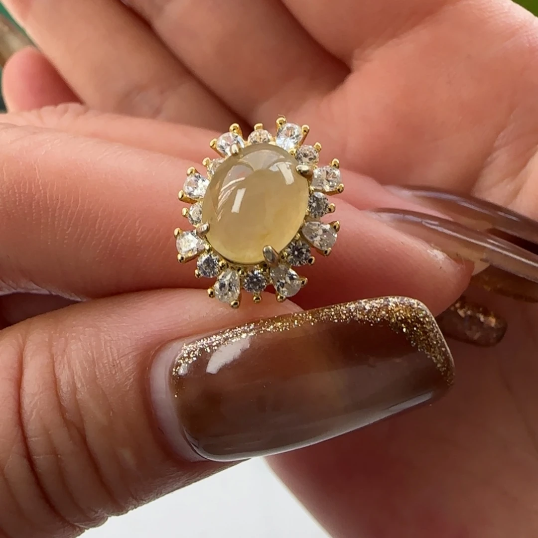 翡翠银S925镶嵌戒指