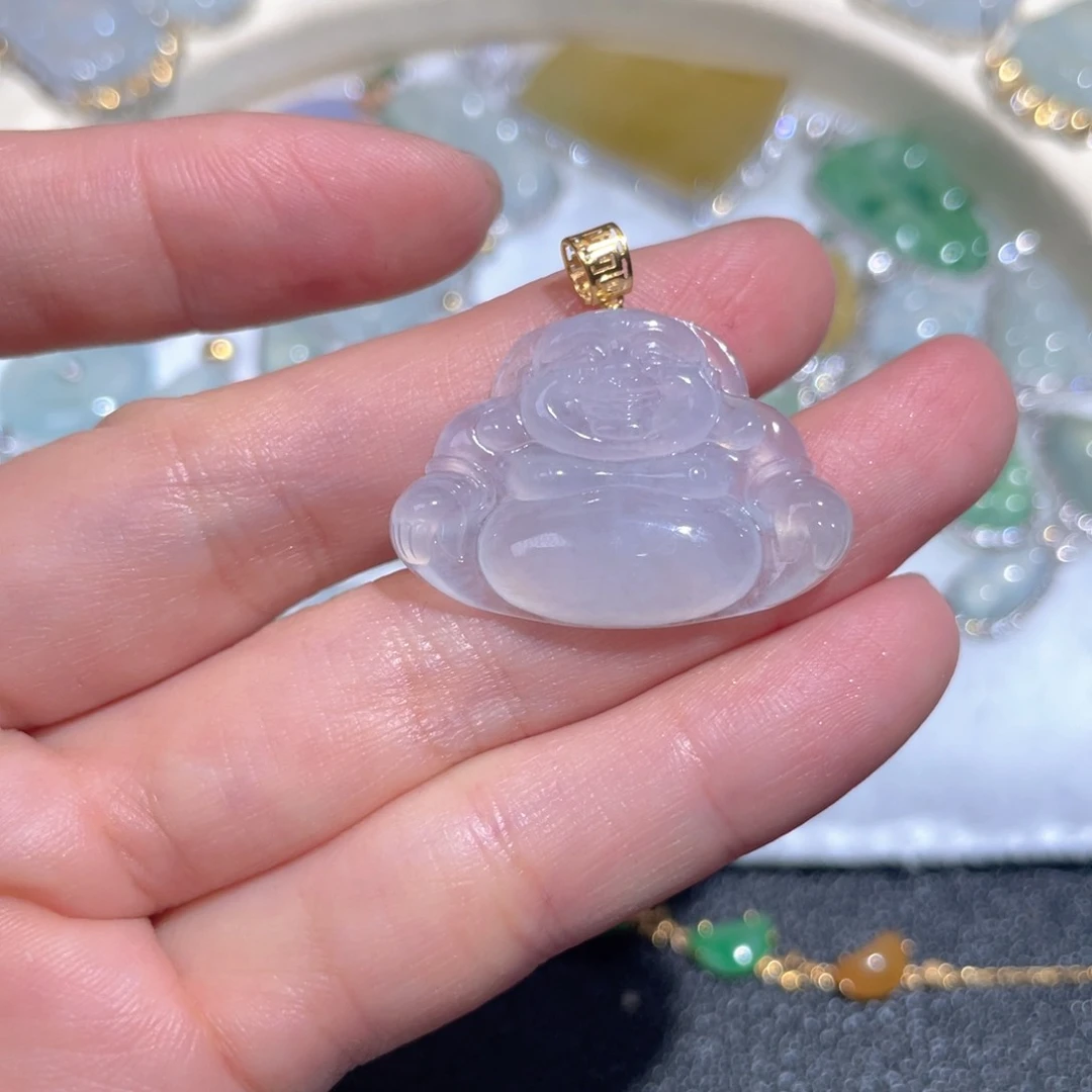 翡翠颈饰18K金镶嵌翡翠