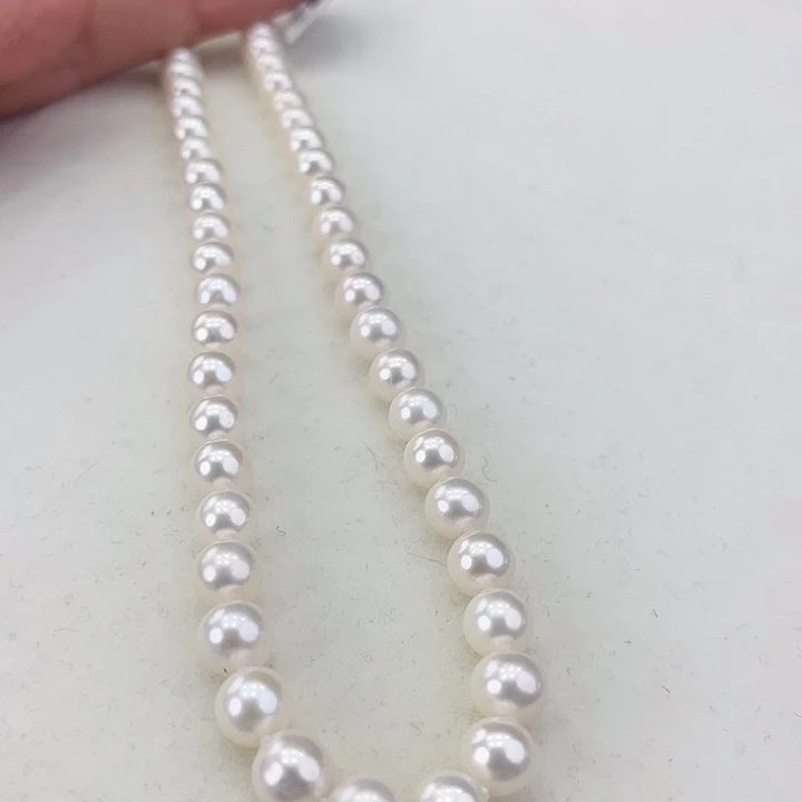 淡水珍珠颈饰银S925镶嵌卡8炫彩高品