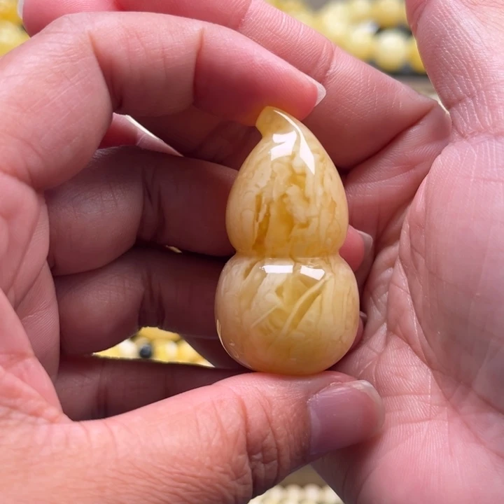 未镶嵌琥珀珠宝奇石M293号妖花葫芦