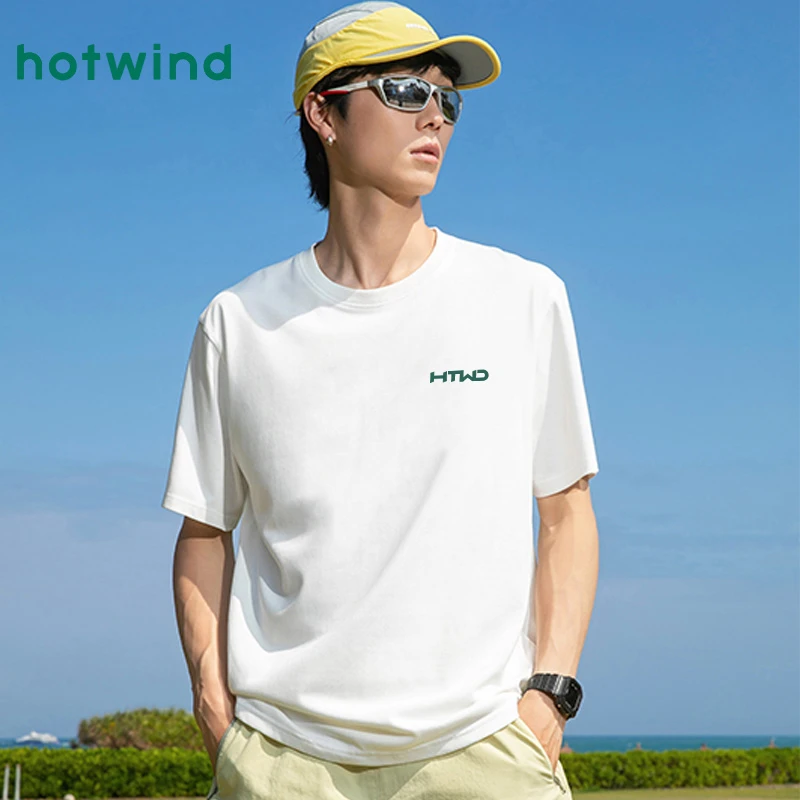 Hotwind/热风7A抗菌短袖男t恤夏季宽松阳光半袖青少年休闲短袖