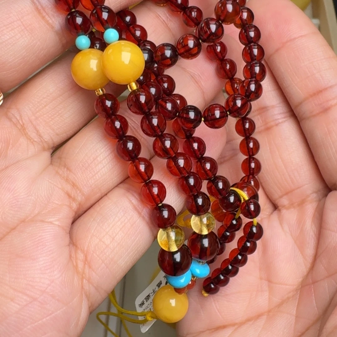 平***.血珀未镶嵌项链血珀