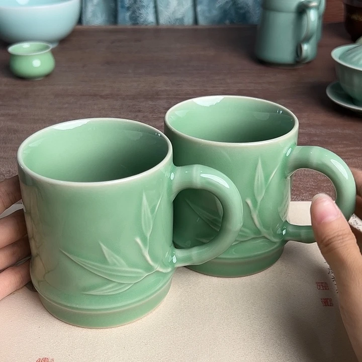 龙泉云间青瓷小米茶器