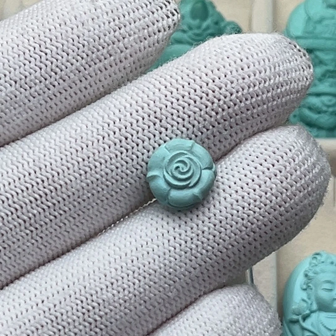 未镶嵌绿松石珠宝奇石山茶花