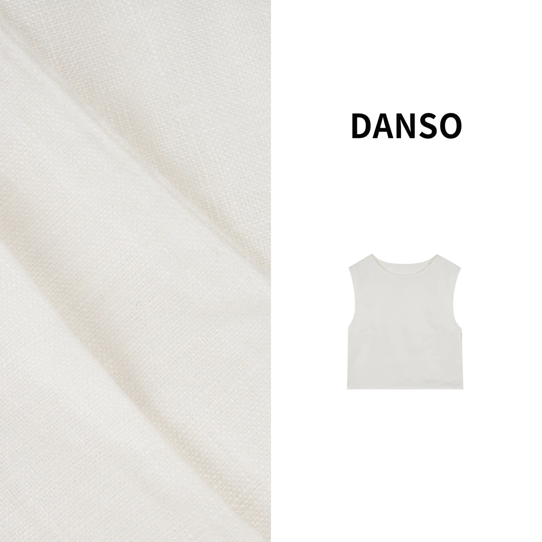 DANSO【简洁】玉美华夏季小众设计简约天 丝棉无袖上衣BB8478A