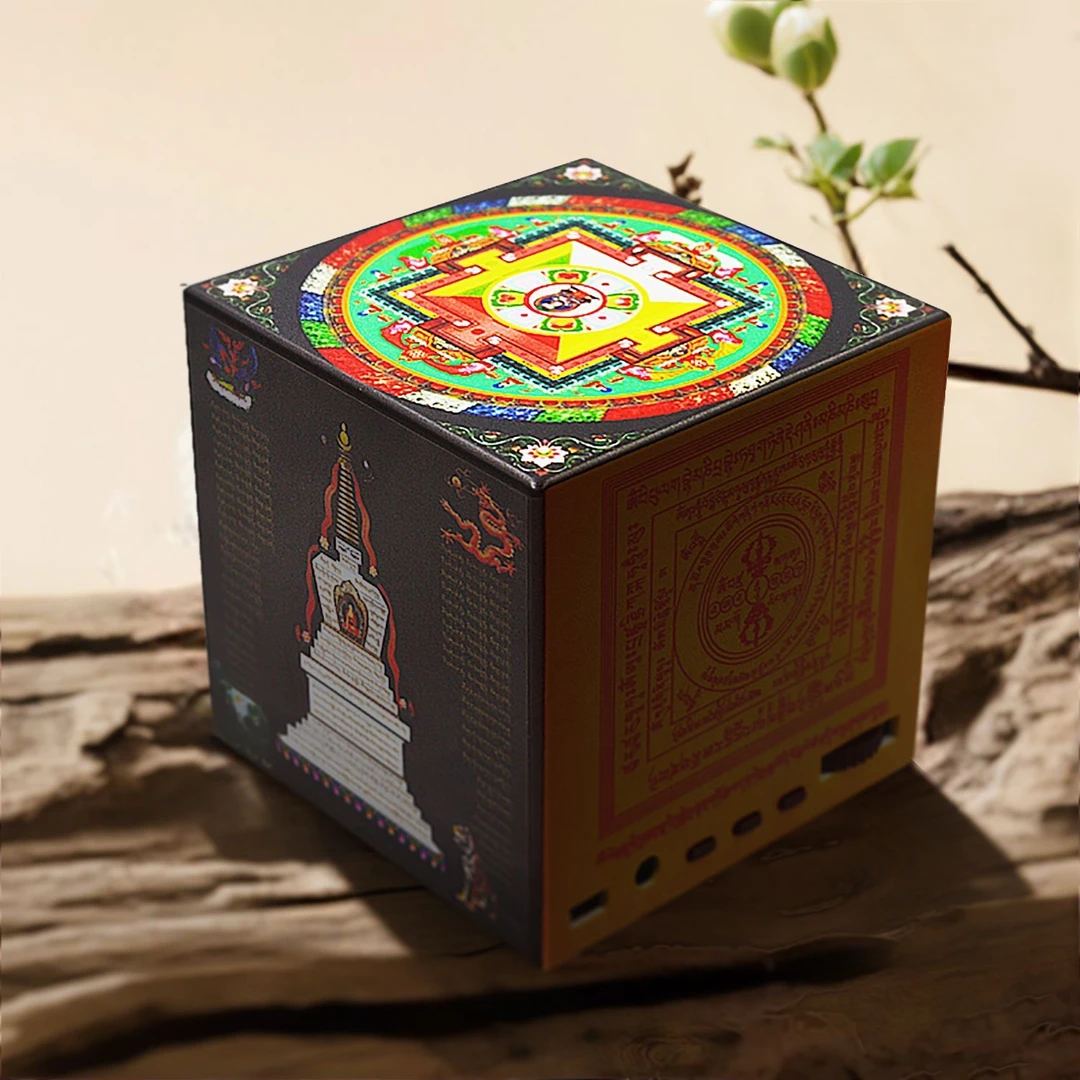 藏式魔方播放机创意充电式家用唱歌机多面藏式花纹高清音质摆件