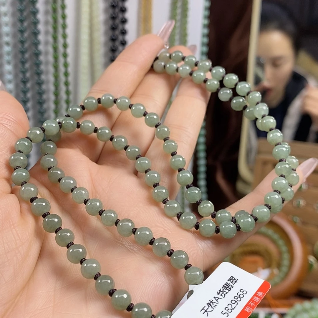 翡翠颈饰未镶嵌天然翡翠项链