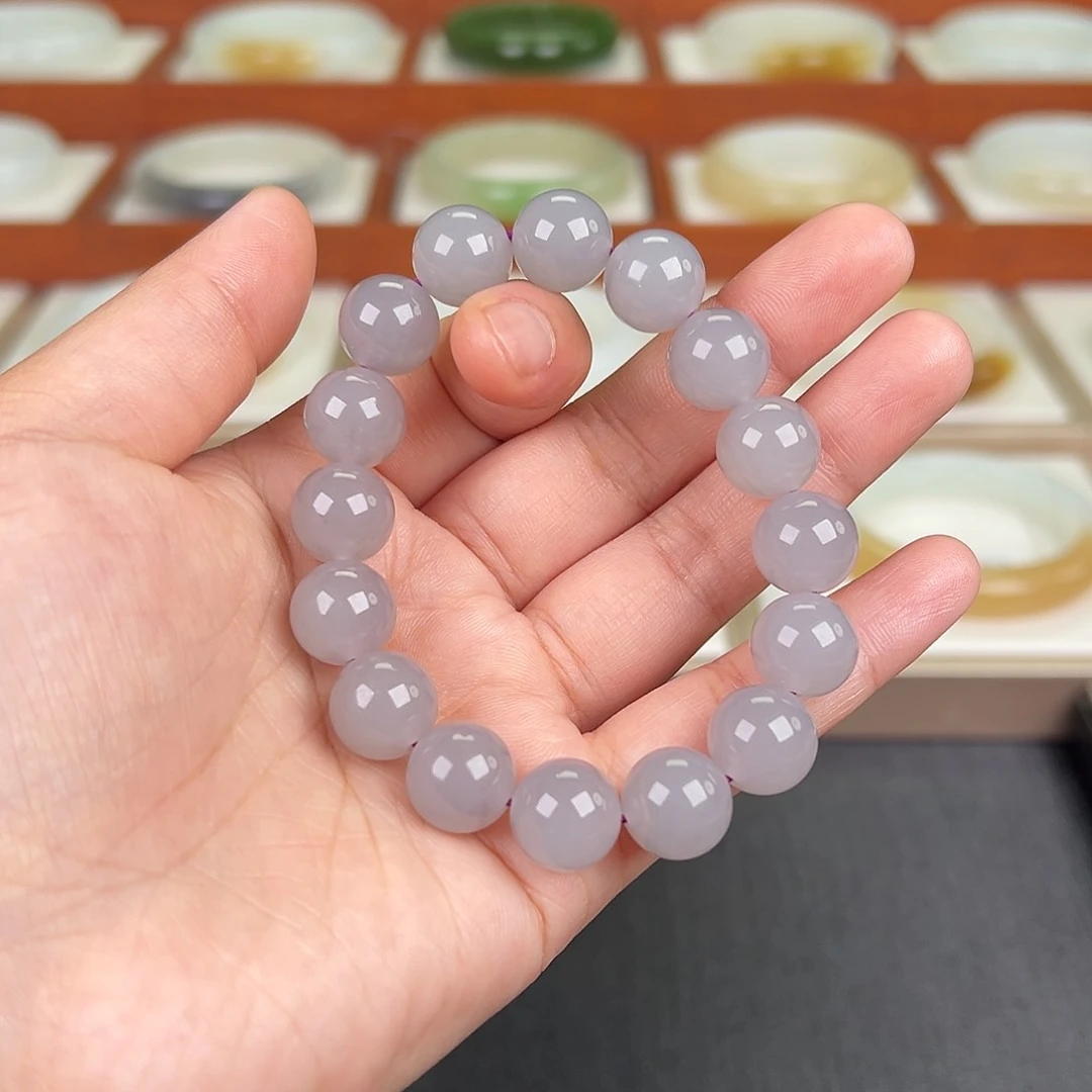 手串未镶嵌和田玉烟紫