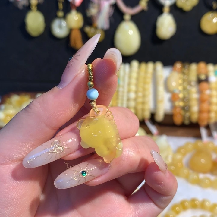 未镶嵌蜜蜡手链蜜蜡吊坠提溜
