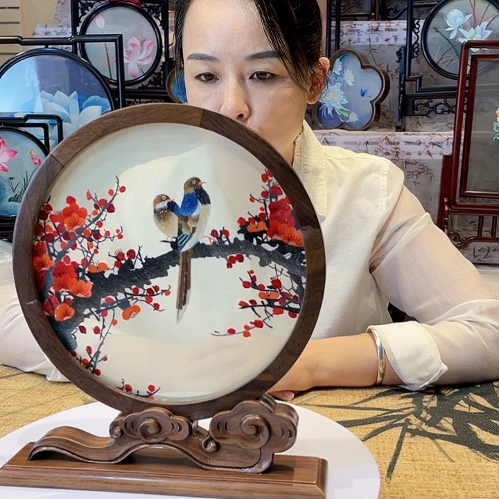 织绣苏绣摆台手工双面双十一95折