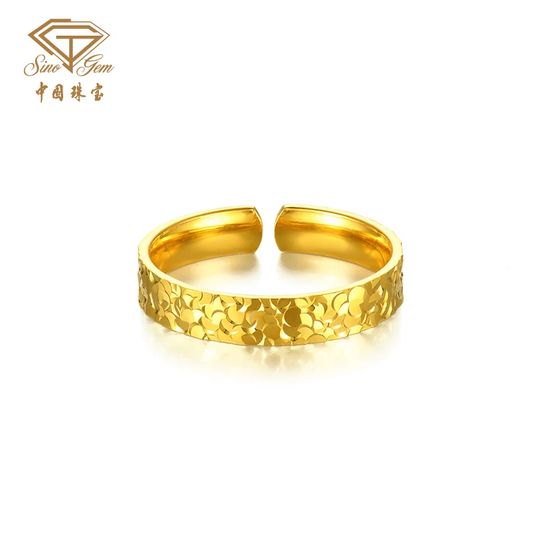 足银戒指  【中国珠宝】碎冰冰时尚情侣对戒简约#40181足银戒指送礼