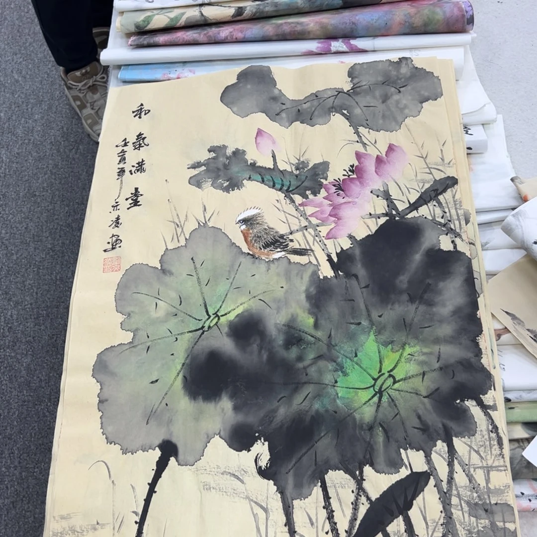 真***粉国画卖字画的小老板