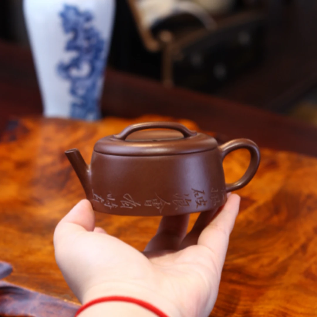 紫砂壶紫泥汉瓦手工泡茶专用茶具高端茶道用具