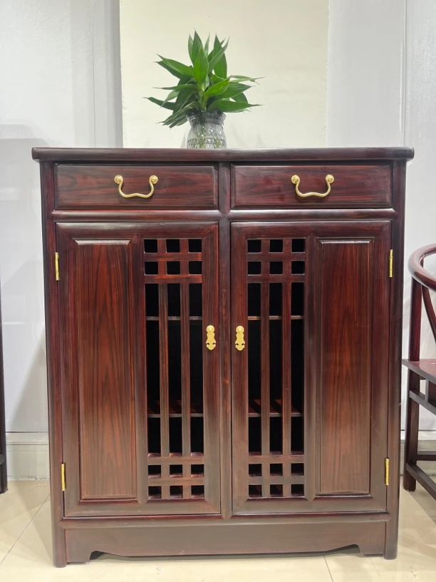 润诚红木 黑酸枝木 鞋柜储物柜尺寸88-42-100高