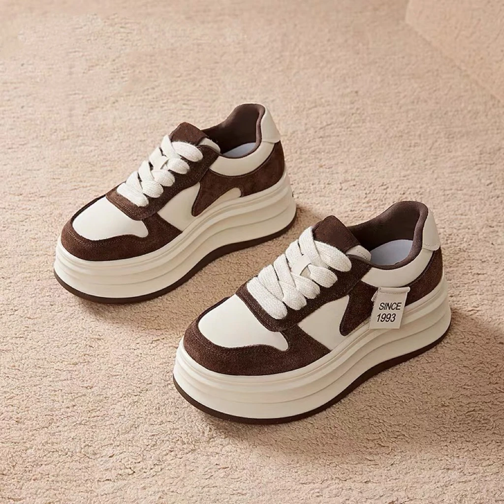 【表弟严选】X022 卡其色 厚底板鞋女款秋季2025新款板鞋