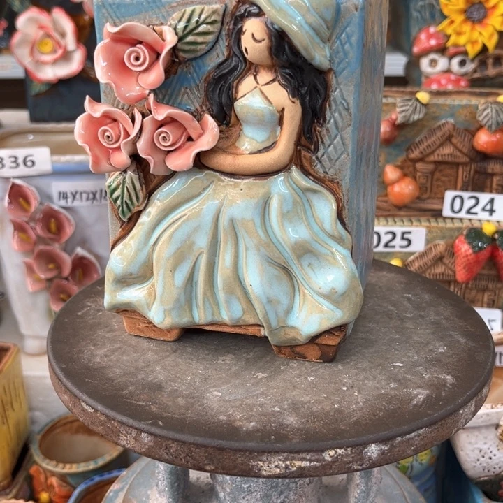 紫砂花盆粗陶材质多肉花盆