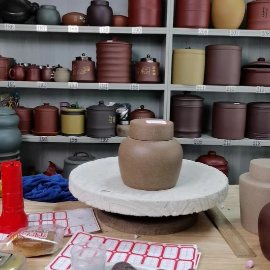 紫砂茶叶罐三两装素面9726