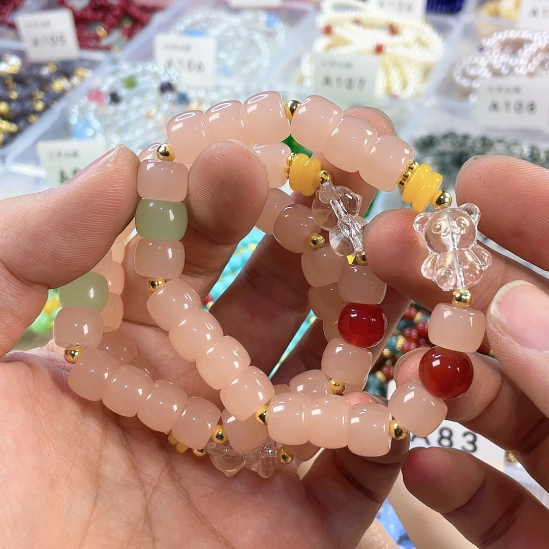 檀香木手串银S925镀金镶嵌