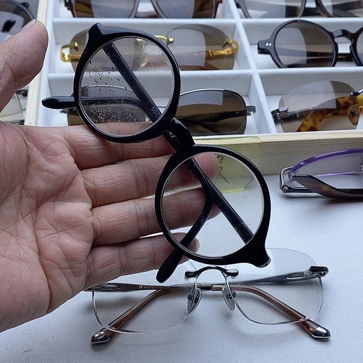 全框款水晶石头眼镜