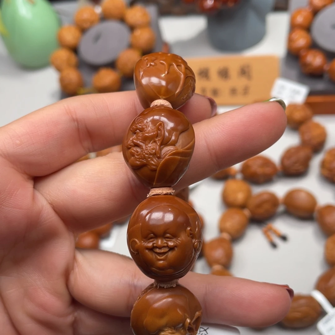 手串/手链橄榄核铁核浮雕罗汉2023