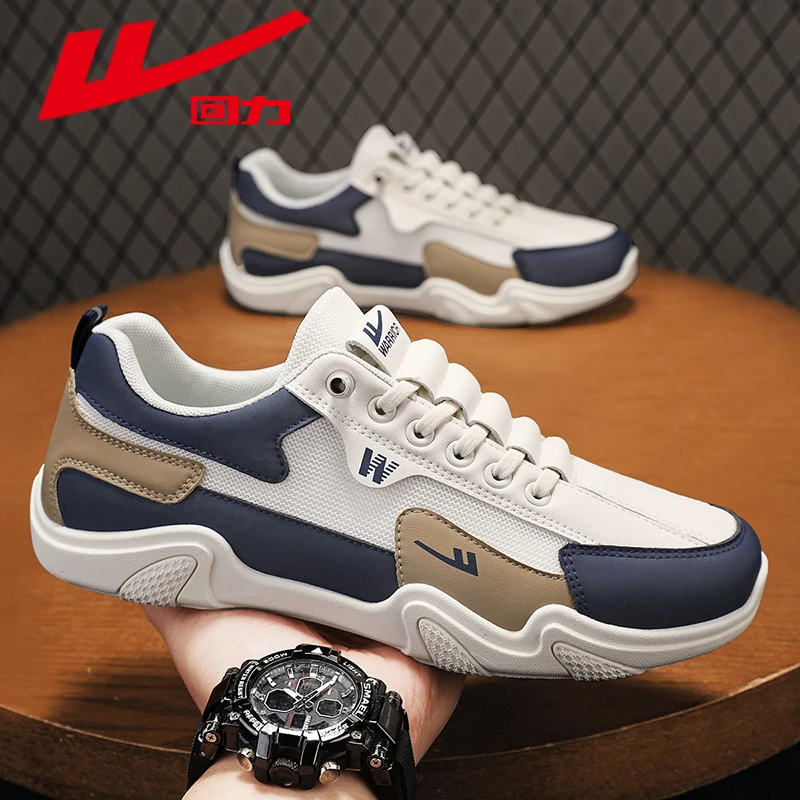 回力男鞋夏季透气男士休闲鞋网面软底轻便百搭一脚蹬小白运动潮鞋