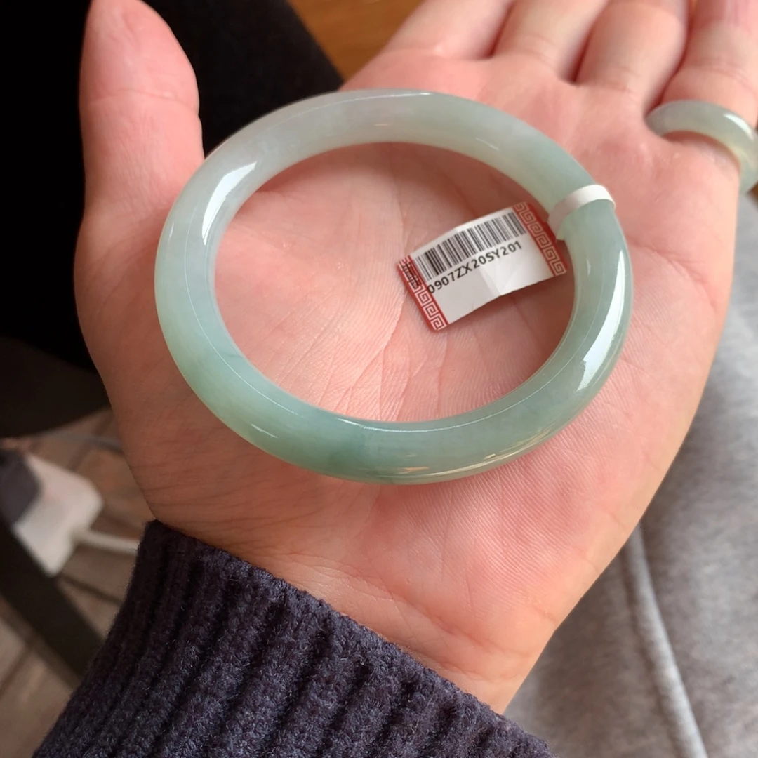 翡翠未镶嵌手镯63号56.3