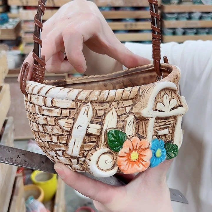 有孔.凑单10元陶瓷花盆发货！