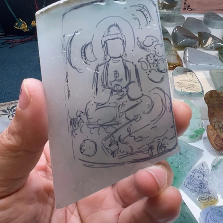 翡翠未镶嵌吊坠(不含链)翡翠料子