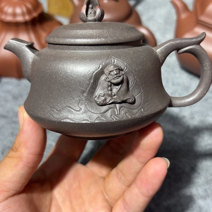 紫砂茶壶悟道天青泥