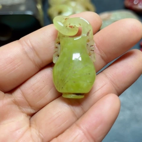 吊坠白玉菩提把件