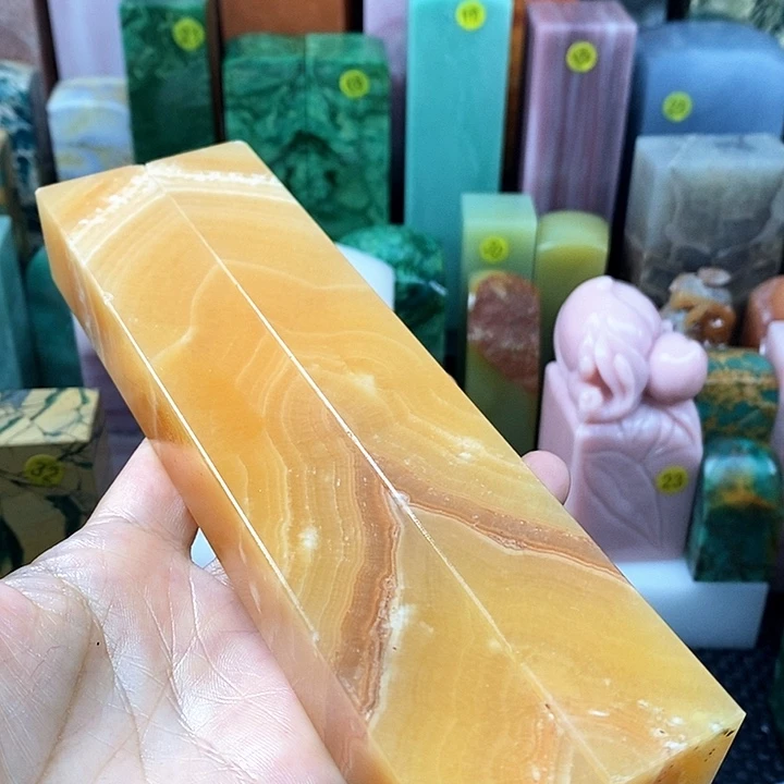 印石青田石印尼石头