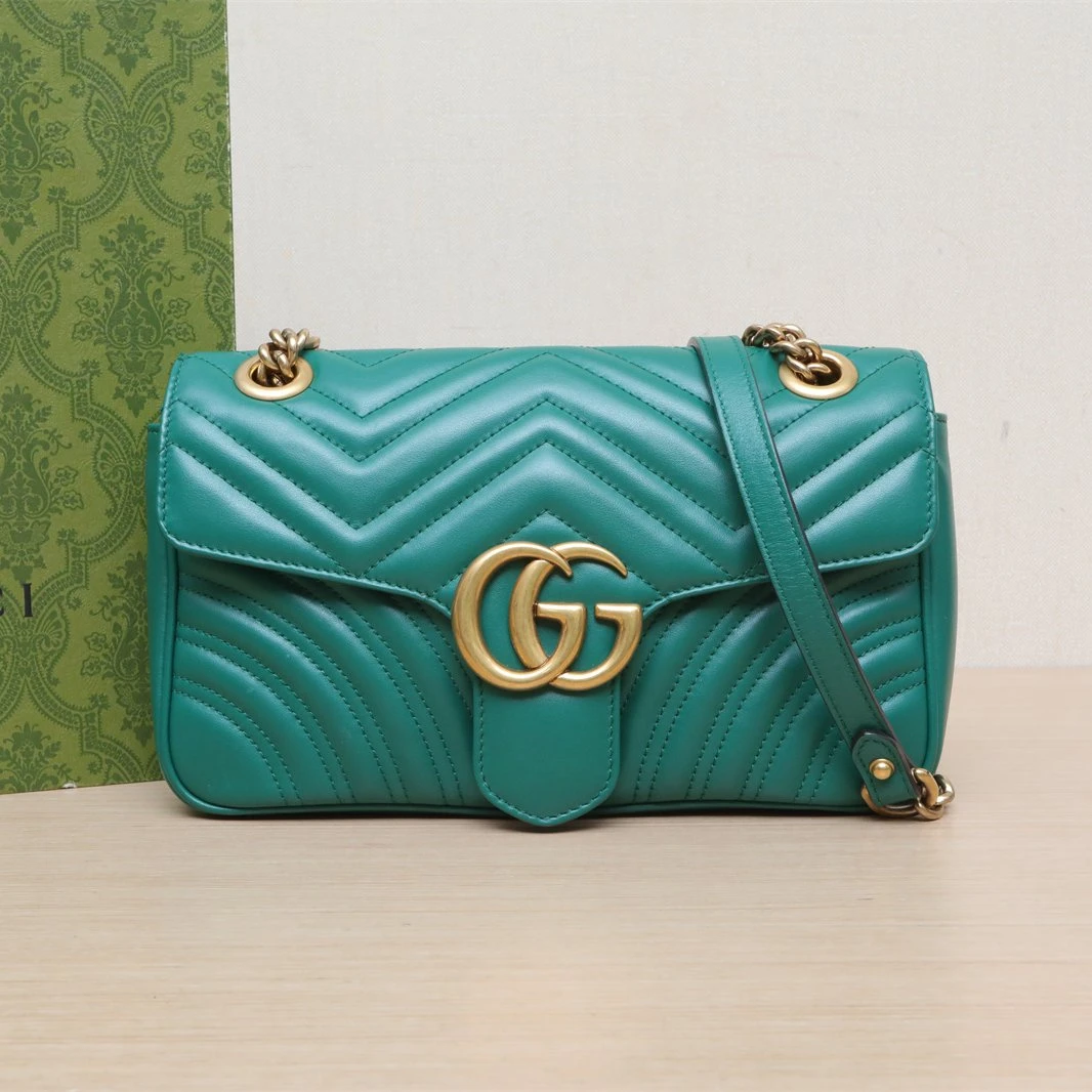 95新 GUCCI/古驰 【娇】GG Marmont 肩背包 小号 991315