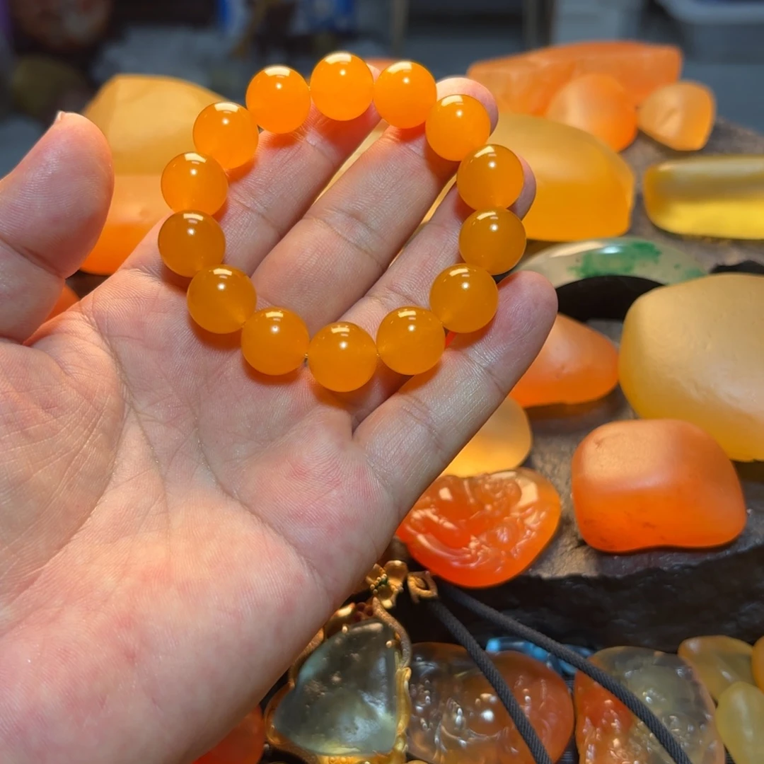 听****石英岩玉手串未镶嵌