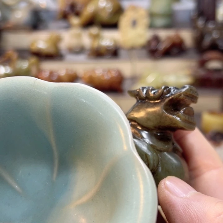 摆件帅**枚摆件罐盛宝斋物件